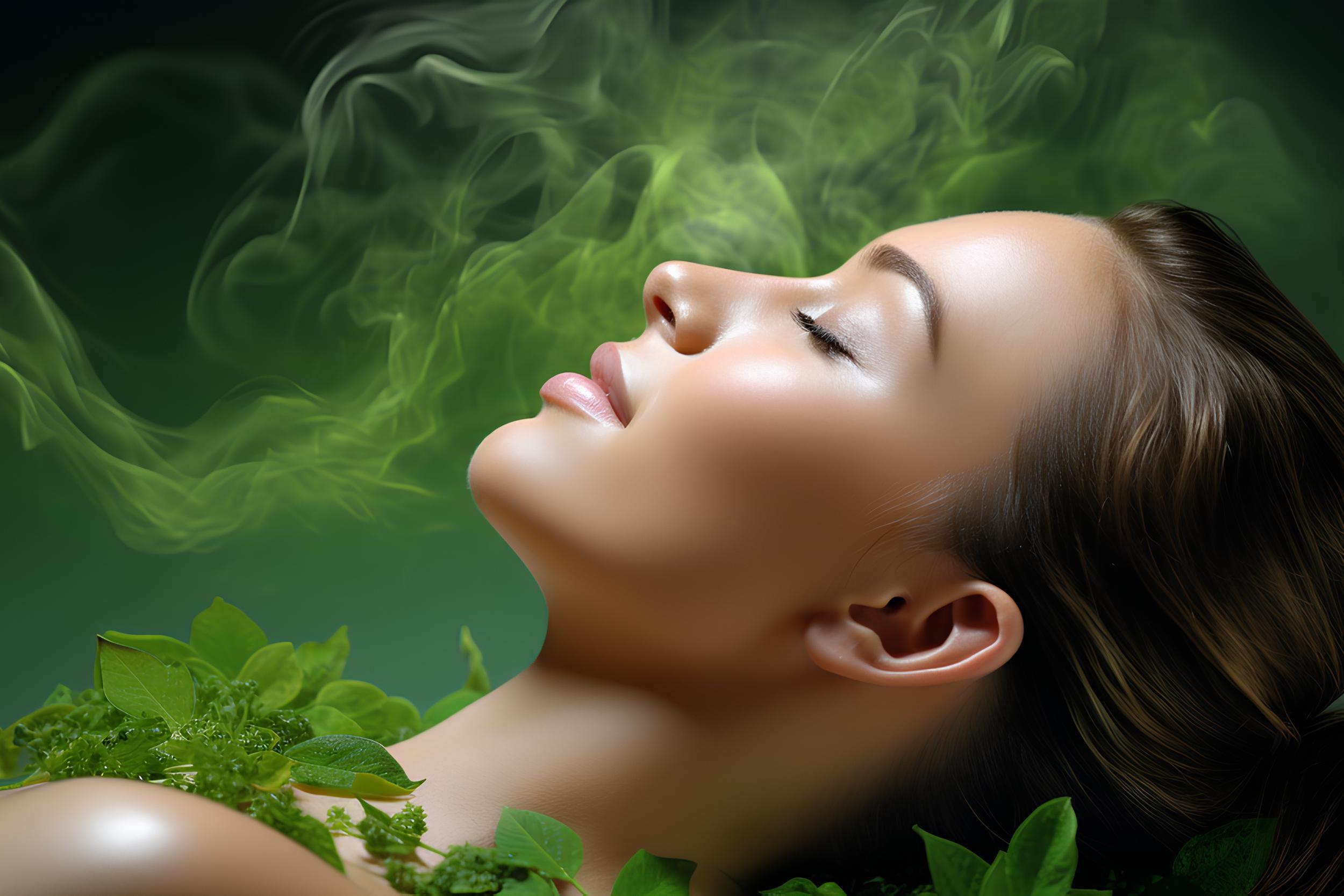 Giovane donna sottoposta ad un trattamento ayurvedico.